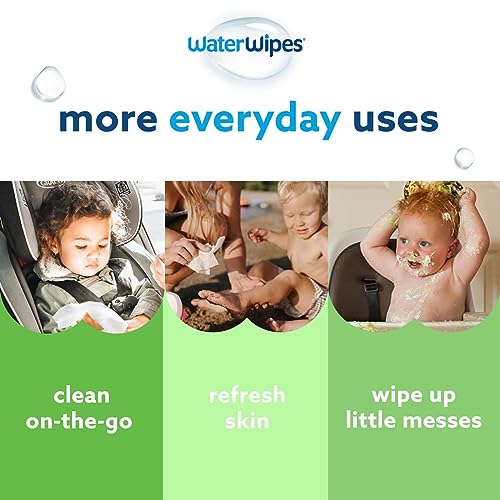 WaterWipes Plastic-Free Textured Baby Wipes, 540 Count
