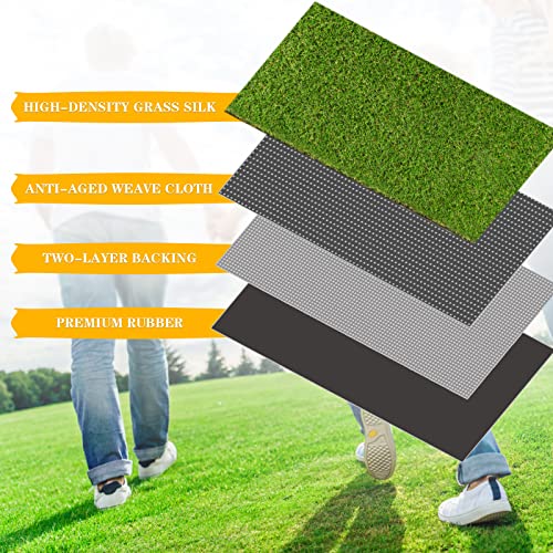Yellow Green 11x21 ft Artificial Grass Fake Grass Lawn Turf, ZGR Realistic Synthetic Pet Turf for Garden Landscape, Indoor/Outdoor Rugs with Drain Holes