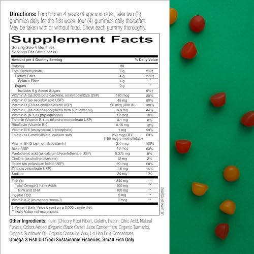 SmartyPants Kids Fiber Vitamins: Daily Multivitamin Gummy Amazon Children's Vitamins Drugstore SmartyPants
