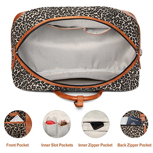 Weekender Bags Large Canvas Overnight Travel Duffel Set Amazon IBFUN Luggage Travel Duffels