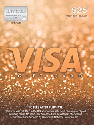 Visa $25 Gift Card with Purchase Fee Amazon Consumables Physical Gift Cards Gift Cards Visa
