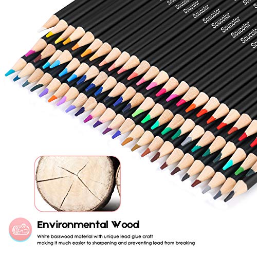 Soucolor 72-Color Colored Pencils for Adult Coloring Amazon Home Pencils Soucolor