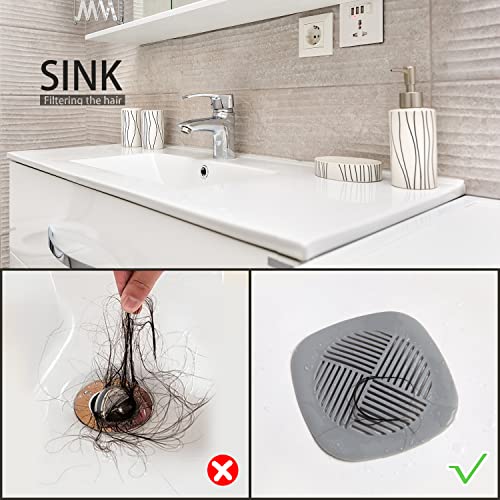 Silicone Hair Catcher Drain Plug (2 Pack) Amazon Couidl Drain Strainers Home Improvement