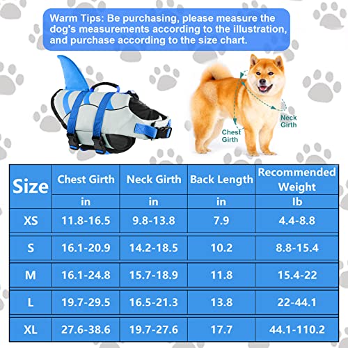 Shark Dog Life Jacket with Buoyancy Amazon Fragralley Lifejackets Pet Products