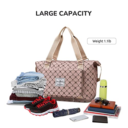 TOOSEA Women's Expandable Carry On Duffel Amazon Luggage TOOSEA Travel Duffels