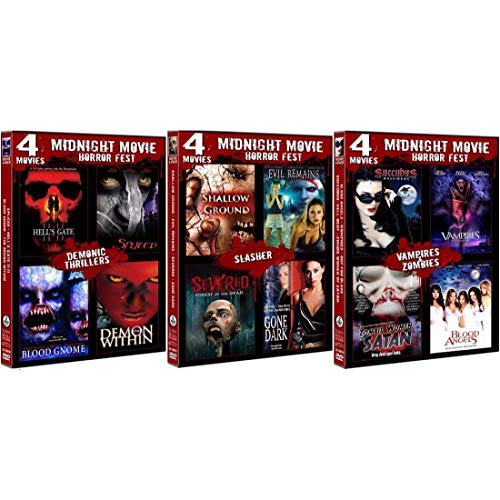 Horror (12 Movie DVD Collection): (Demon Within / Spliced / Hell's Gate / Blood Gnome / Severed / Gone Dark / Evil Remains / Shallow Ground / Zombie Women Of Satan / Blood Angels / Vampires / Succubus | Physical | Amazon, DVD, Movies | 100 Deals