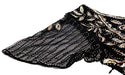 Black 1920s Vintage Peacock Sequin Fringed Flapper Dress with 20s Accessories Set (L, Style A Black Gold)