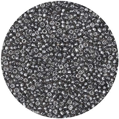 Yholin 1000pcs Glass Seed Beads Bulk - Blue Silver Color Amazon Beads & Bead Assortments Home Yholin
