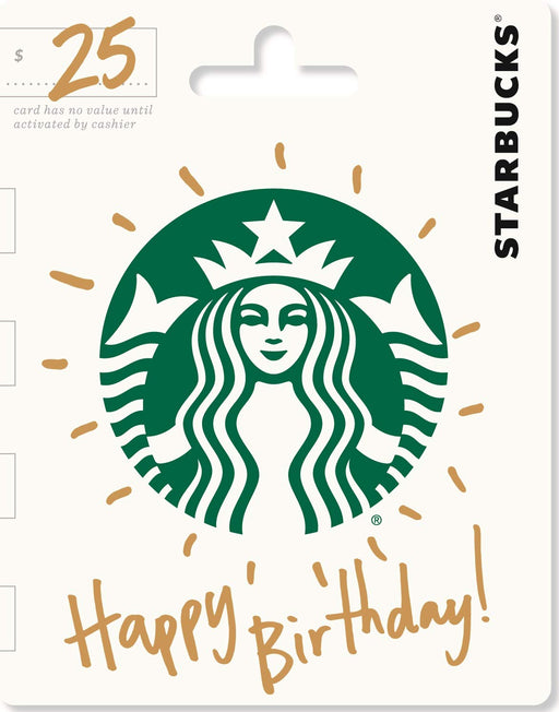 Starbucks Happy Birthday Gift Card $25 | Physical | Amazon, Consumables Physical Gift Cards, Gift Cards, Starbucks | Starbucks