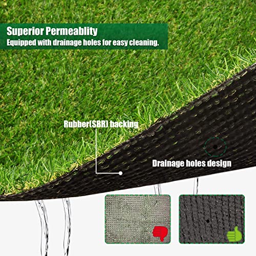 Weidear 0.8 inch Artificial Grass Rug