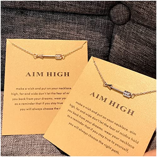 LANG XUAN Friendship Anchor Compass Necklace Good Luck Elephant Pendant Chain Necklace with Message Card Gift Card (Gold Moon)