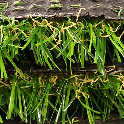 Dark Green 11x21 ft Artificial Grass Fake Grass Lawn Turf, ZGR Realistic Synthetic Pet Turf for Garden Landscape, Indoor/Outdoor Rugs with Drain Holes
