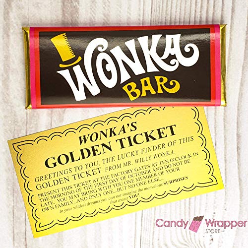 Wonka Bar Golden Tickets - Pack of 2