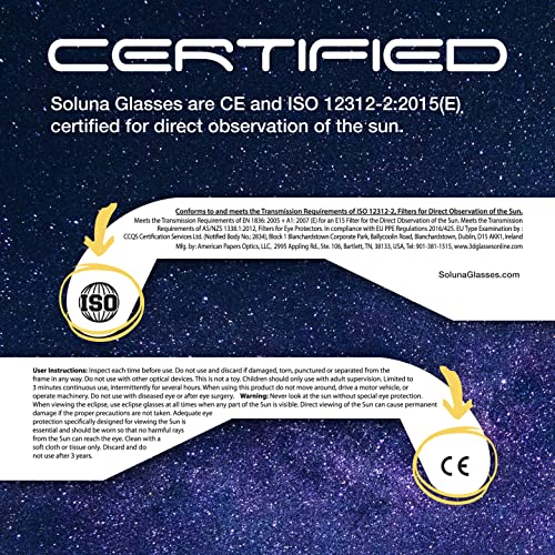 Soluna Solar Eclipse Glasses - 5 Pack Amazon Safety Goggles & Glasses Soluna Sports