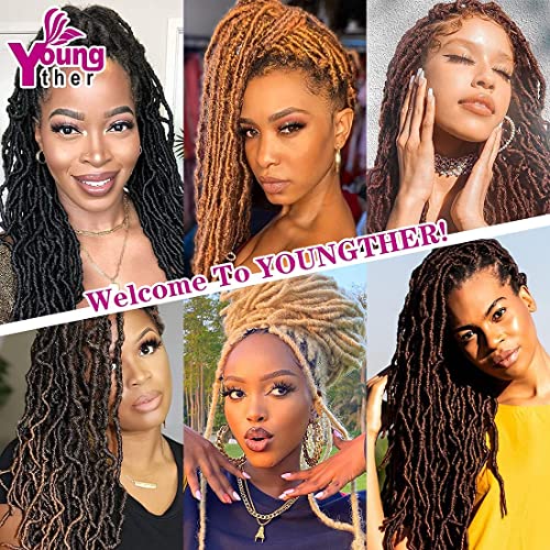 Youngther New Faux Locs Crochet Hair for Black Women