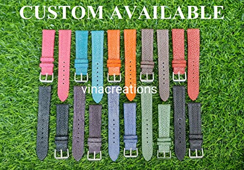 Vintage Pink Stingray Leather Watch Band - 18mm