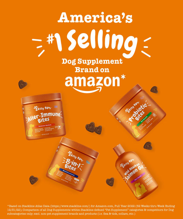 Zesty Paws Salmon Oil for Pets, 32oz Amazon Fish Oil Supplements Pet Products Zesty Paws